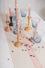 Pure Linen Table Runner with Ruffles