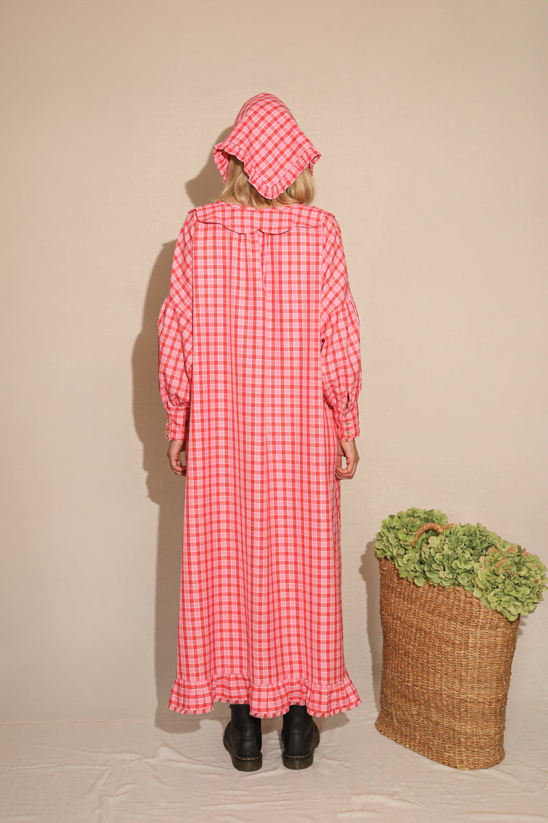 Raspberry Gingham Dress