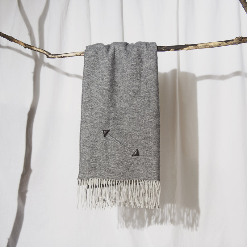 Charcoal Grey Scarf with Pockets