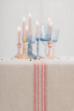 Pure Linen Table Runner with Ruffles